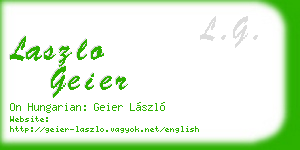 laszlo geier business card