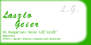 laszlo geier business card